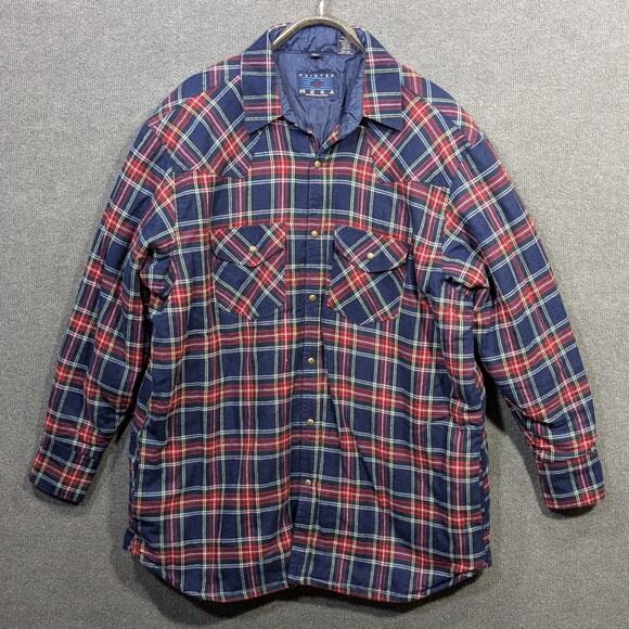 Vtg Painted Mesa Flannel Shacket Mens 3XL Tall Comfort Fit Lined Shirt Jacket - Picture 1 of 12